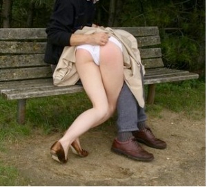 Spanking on a bench
